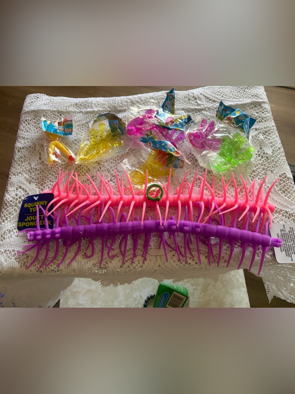 Party Squishy Centipede Toys - Pink & Purple
